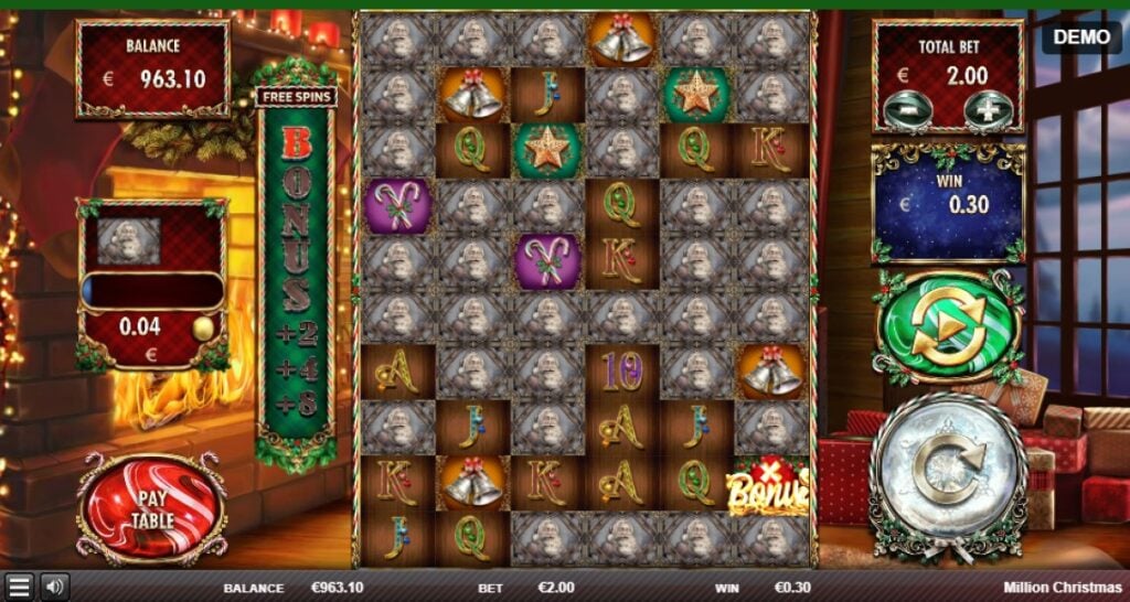 Jutaan gulungan slot Natal oleh Red Rake Gaming