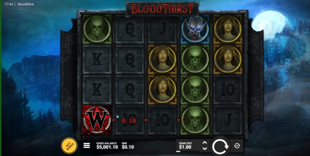 Gulungan slot Bloodthirst oleh Hacksaw Gaming