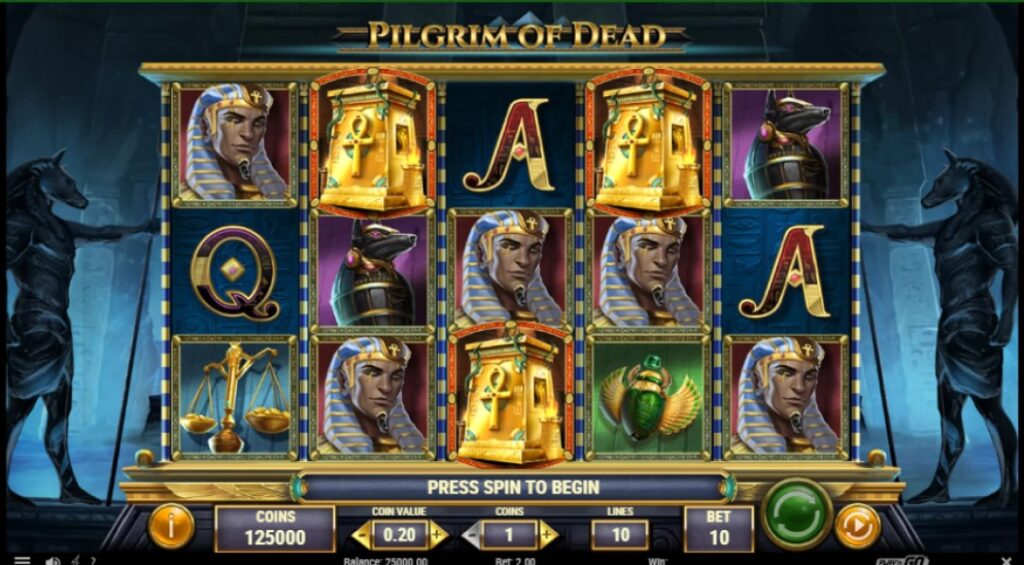 Gulungan slot Pilgrim of Dead oleh Play'n GO